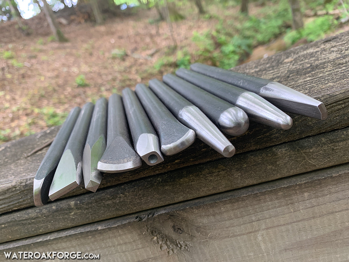 Blacksmith Punch, Chisel and Fuller Set, 10pcs.