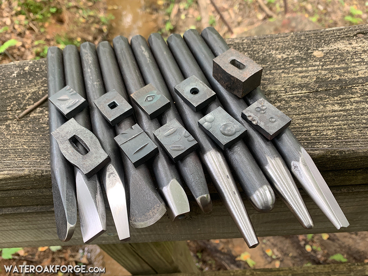 Blacksmith Punch, Chisel and Fuller Set, 10pcs.